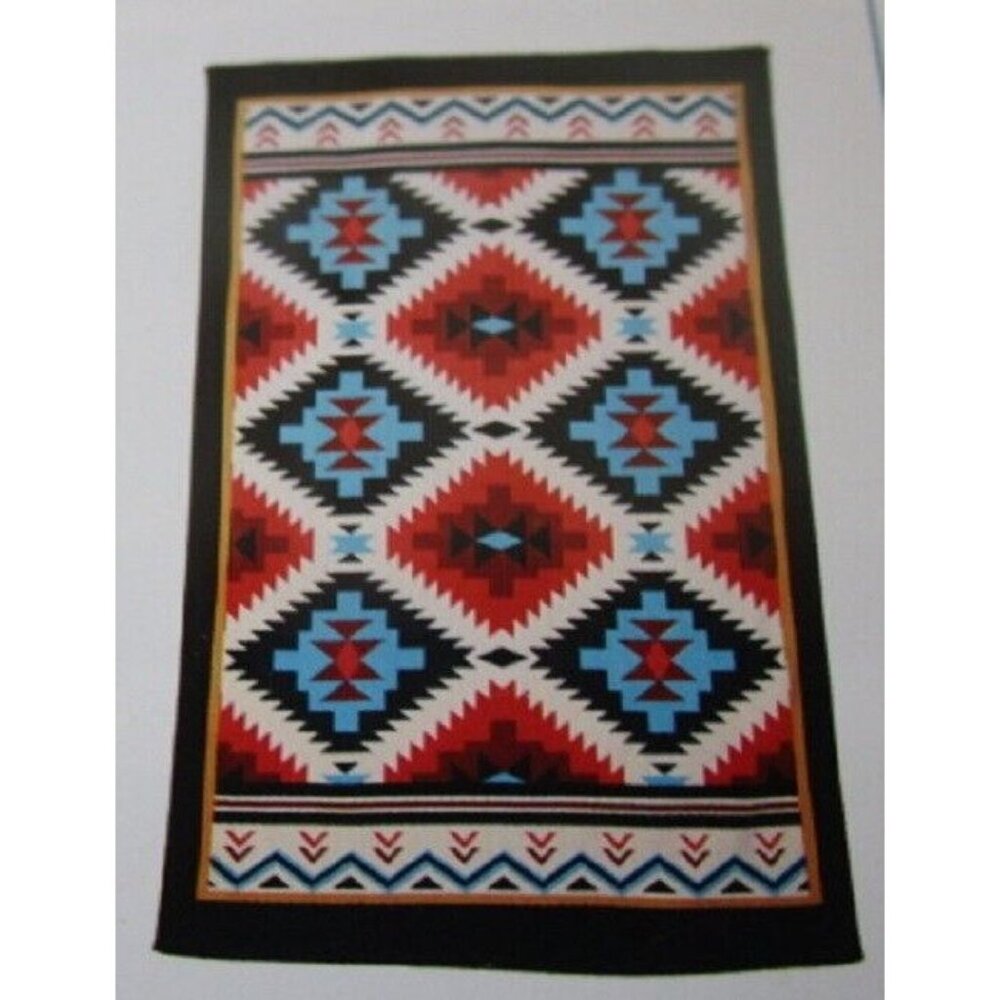 New Red Black Oversized Southwest Bath Beach Pool Gift Towel Diamonds Aztec NIP